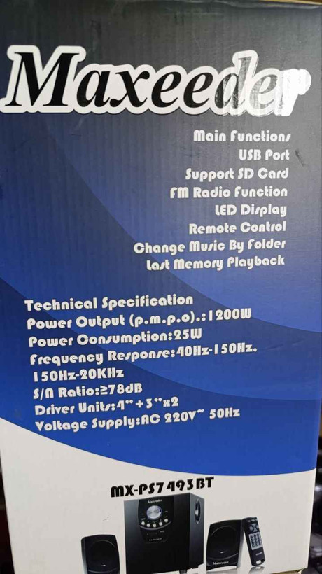 اسپیکر مکسیدر سه تیکه بلوتوثی مدل MX-PS7493BT