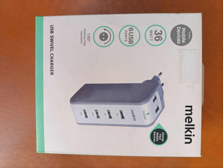 شارژر دیواری6 پورت usb میلکین Melkinبا توان خروجی 36 وات